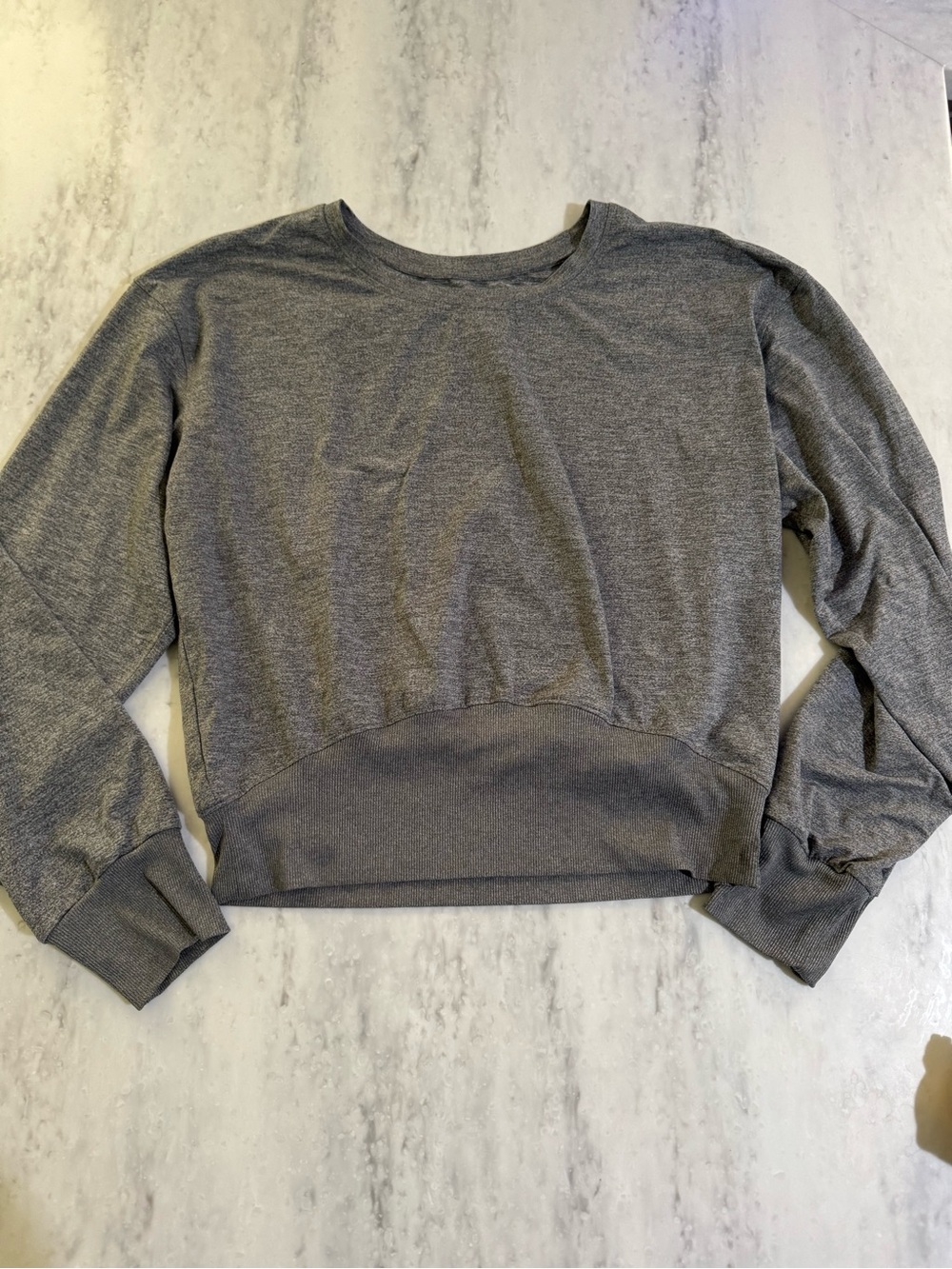 Free Fly Neutral Gray Tapered Pullover Classic Everyday Crewneck Sweatshirt L